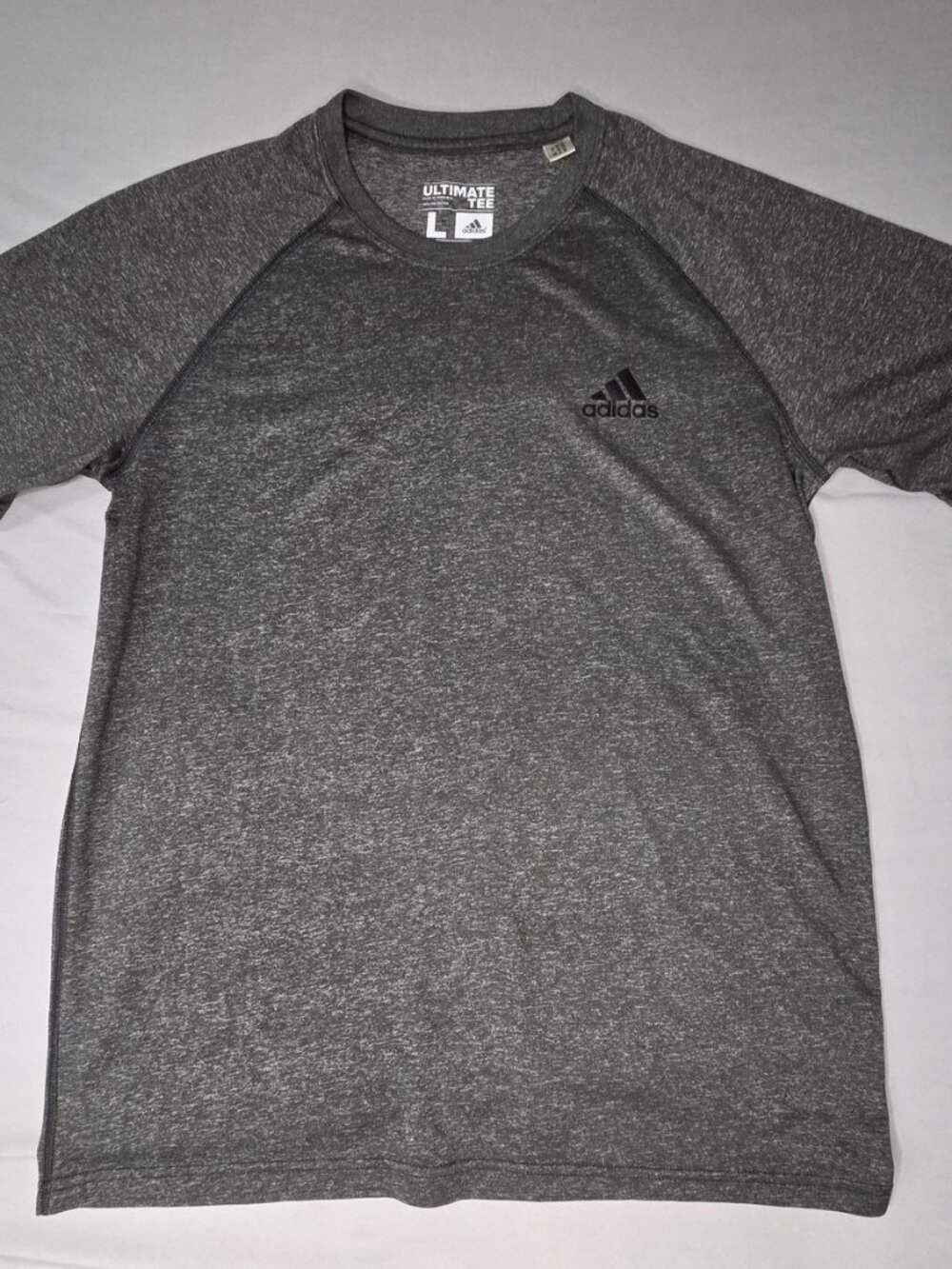 Adidas Ultimate Tee Climalite Heather Grey Performance L